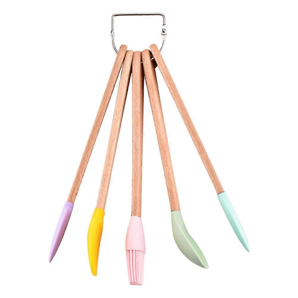 MultiFunction Silicone Baking Spatulas Assorted Color for Making Desserts and Cakes 7 inch