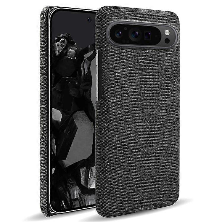 Compatible For Google Pixel 9 Pro Case Solid Color PC+Cloth Drop Protection Back Phone Cover