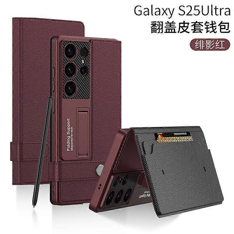 Flip Wallet Case for Samsung Galaxy S24 Plus Magnetic Protective Cover Kickstand Phone Case with RFID Blocking Card Holder
