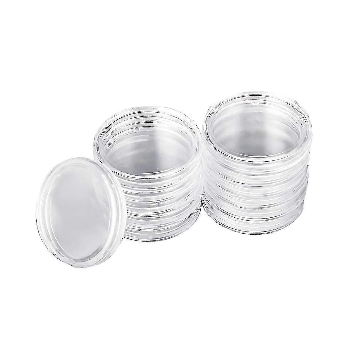 30 mm Madeni Para Kapsülleri Yuvarlak Plastik Para Tutucu Kılıf, Madeni Para Koleksiyonu için Depolama Düzenleyici Kutusu ile