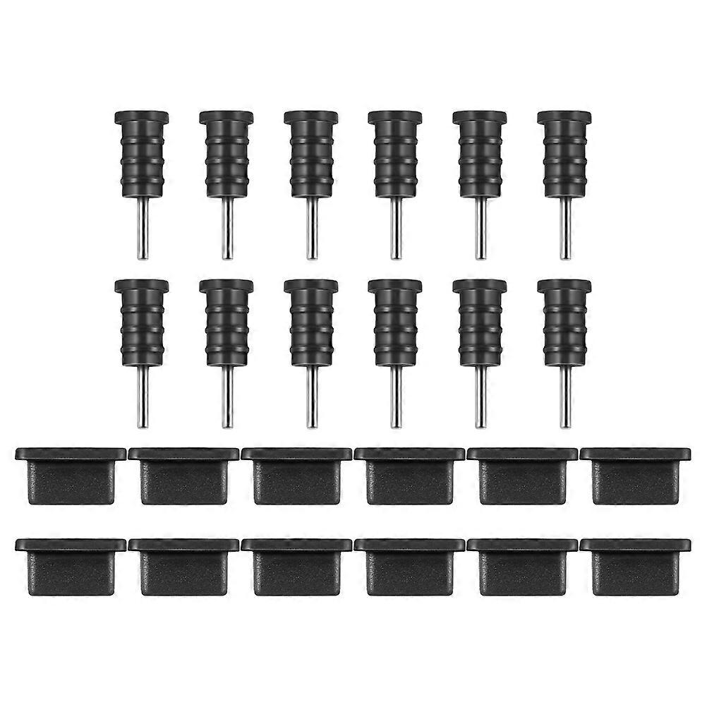 Hemoton 12 Pairs USB Type C Plug Covers Silicon Port Protector Caps