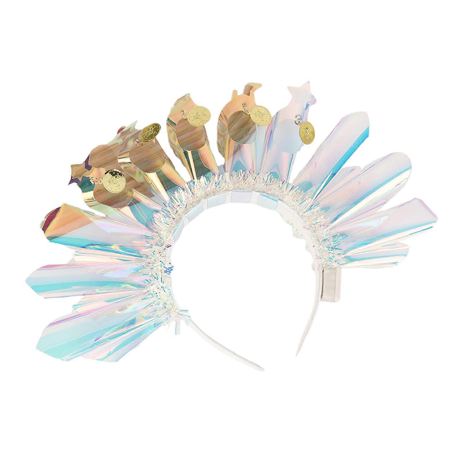 Adjustable Flashing Headbands with Multicolor Effects for Halloween Party Blingbling Headpiece