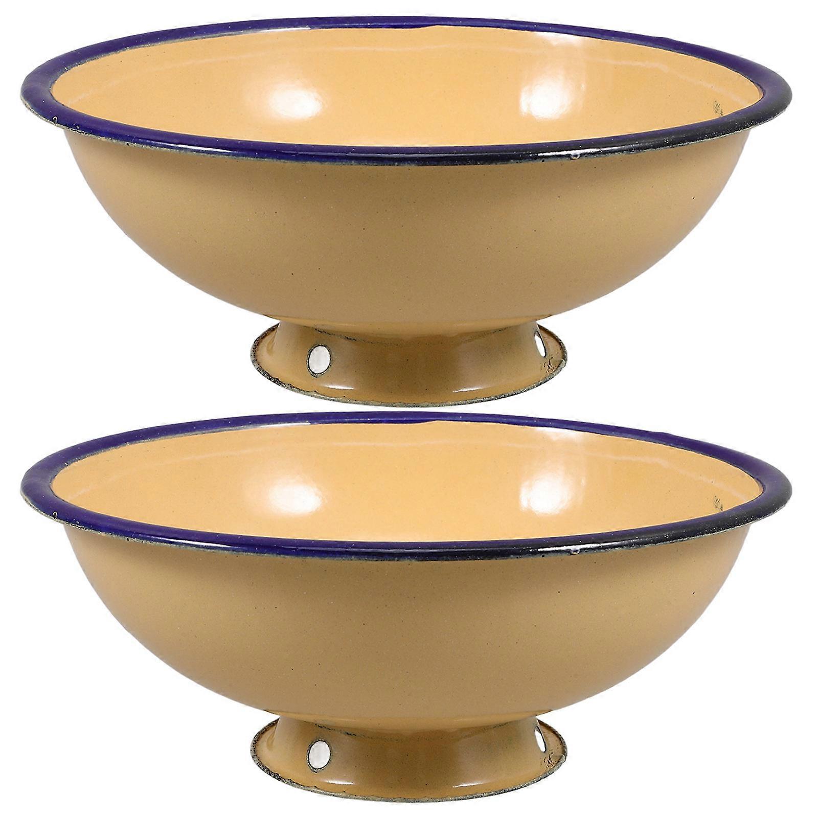 Large Bowl, Ergonomic Edge Design for Comfortable Handling, Stable Enamel Structure