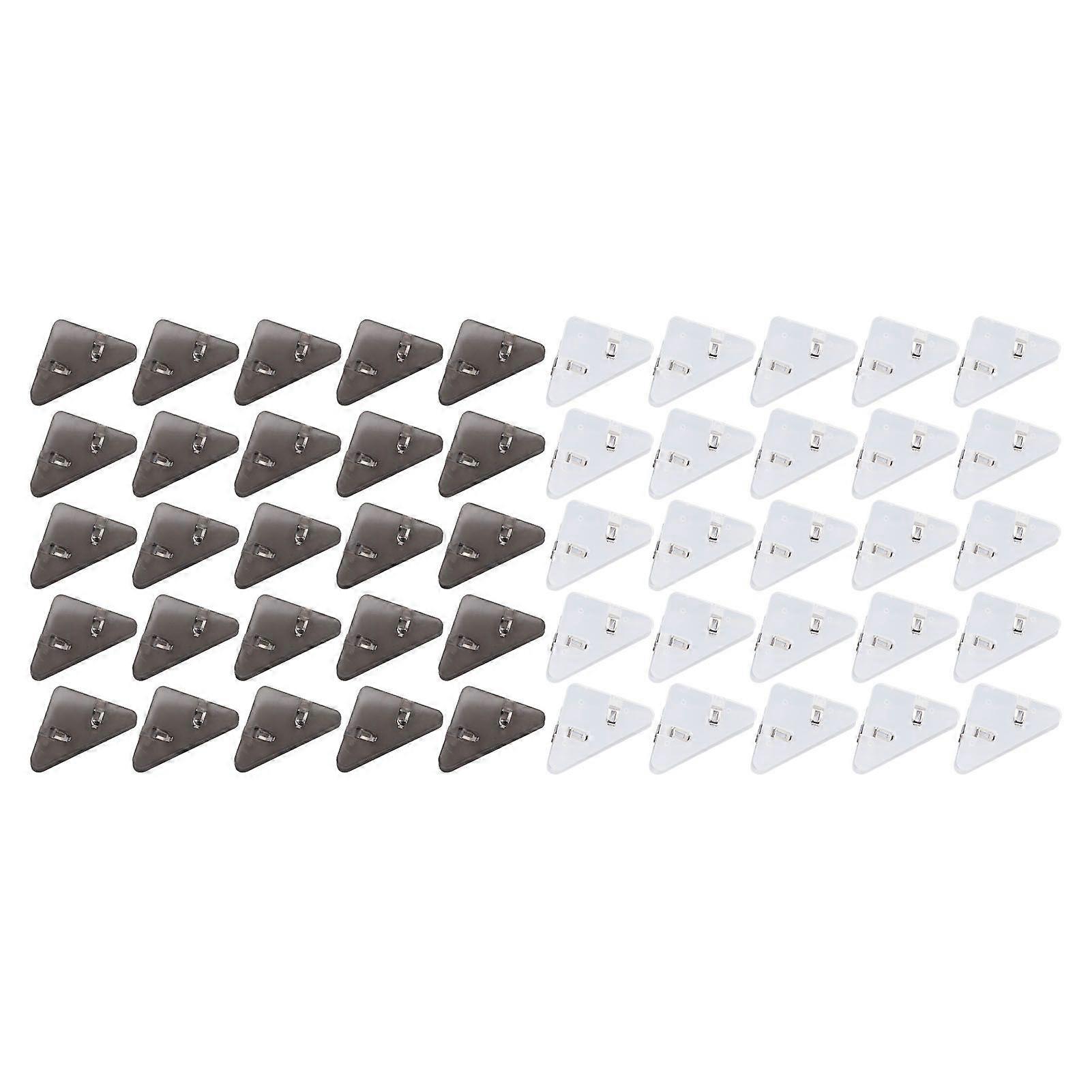 2025 Latest Model  50 Pcs Paper Clips Triangular Transparent Exquisite Small