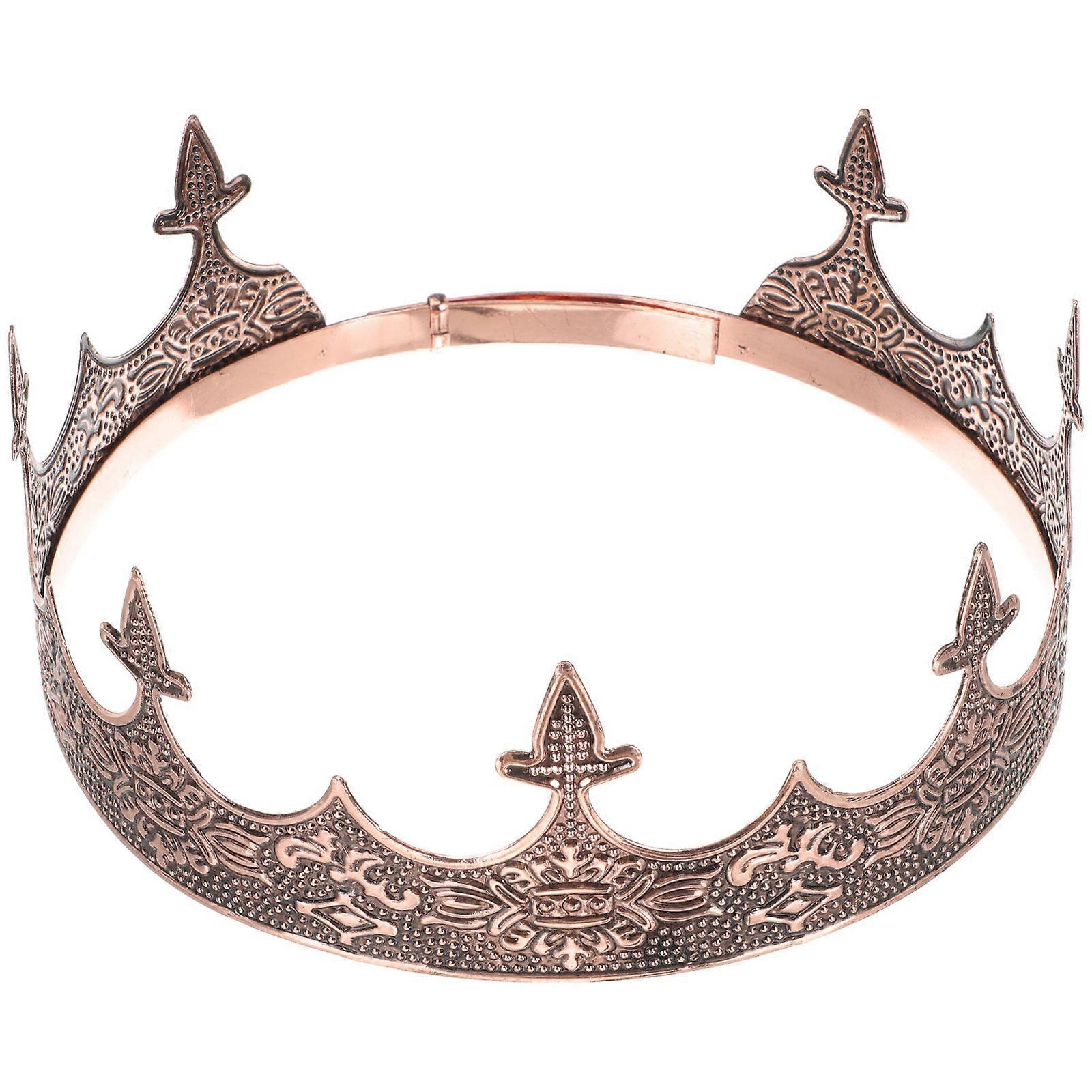 Vintage Men's Crown Headpiece for Parties, Cosplay & Festivals – Comfortable Fit, Elegant King Costume Accessory for Photo Props