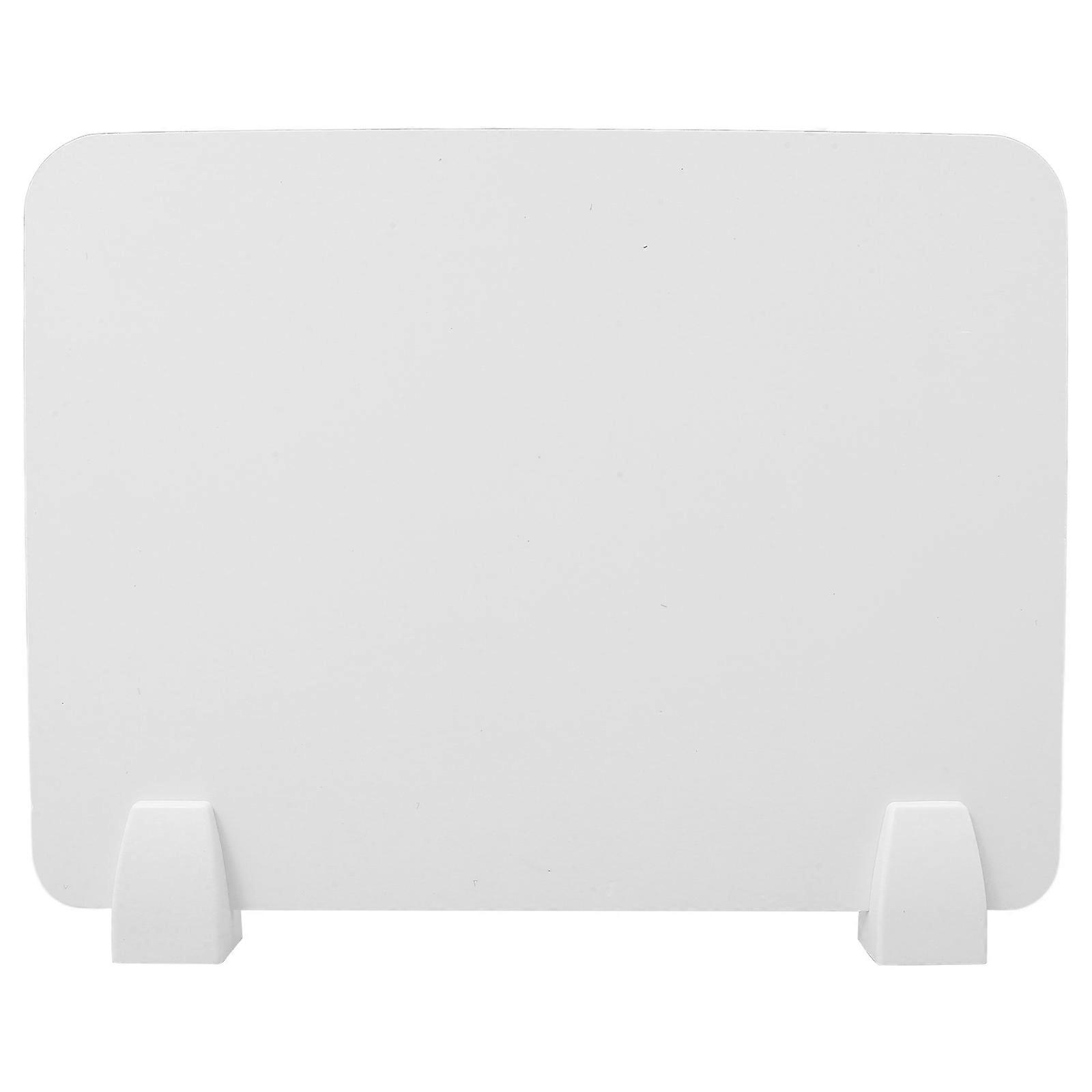 Portable Desk Divider Board with Plastic Base Sturdy Sneeze Guard for Office, School, and Home Use Privacy Screen for Countertops and Desks