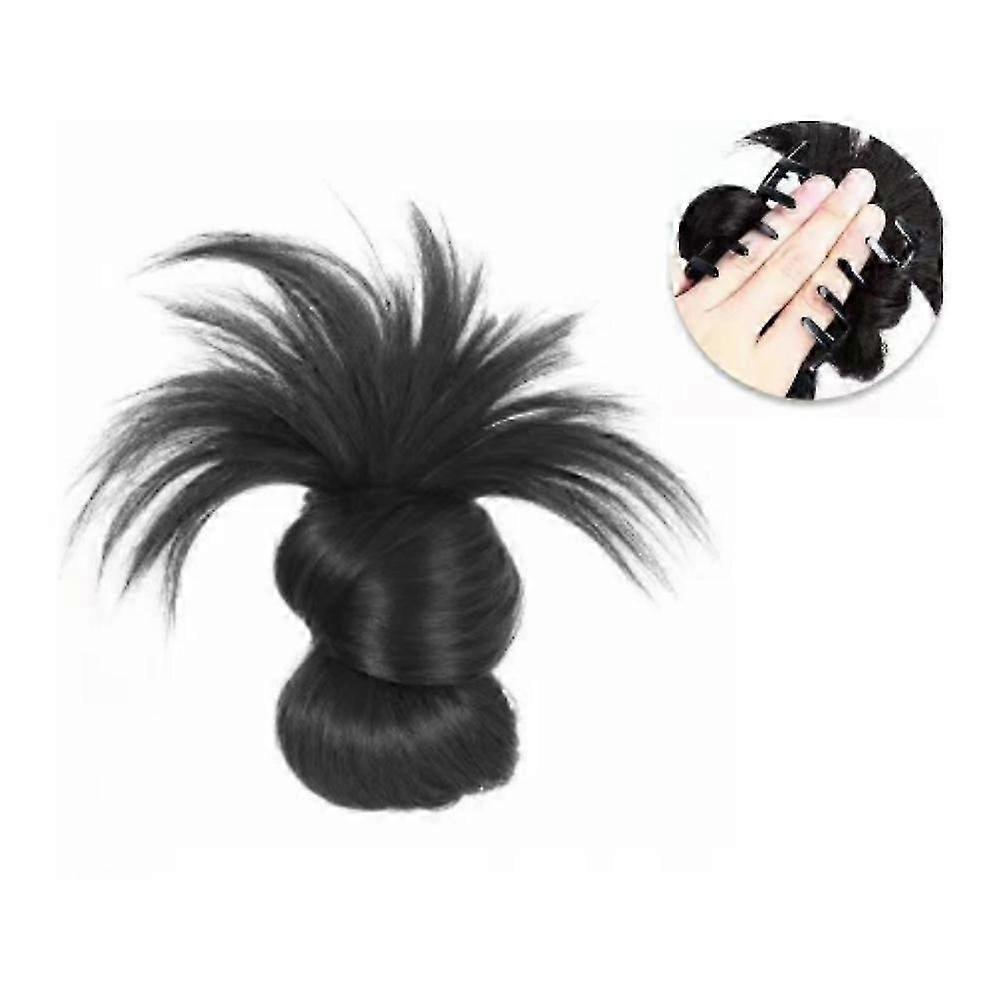Perruque chignon à plumes à clipser, postiche chignon décoiffé Hgyugrf, chignon décoiffé à clipser