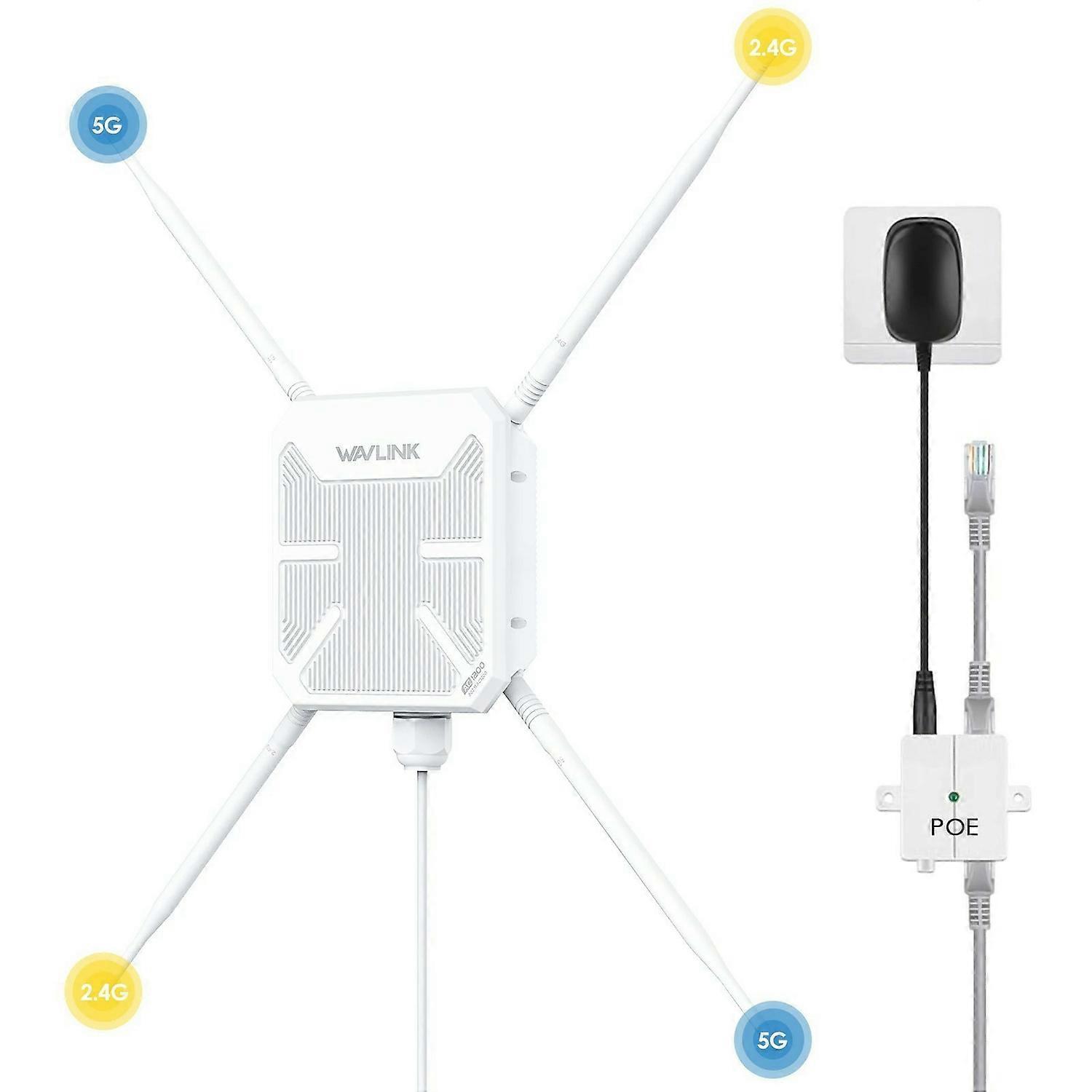 b1P WAVLINK WN588HA2 AC1200 2.4GHz 5GHz Dual Band WiFi Extender D5T AP Repeater Mesh Mode WiFi Signa