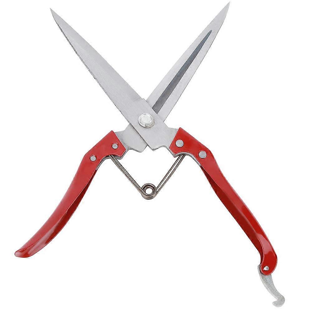 Sheep's faux wool scissors made of stainless steel for trimming farm animals with removable, nonslip spring handle and practical scissor shift buckle