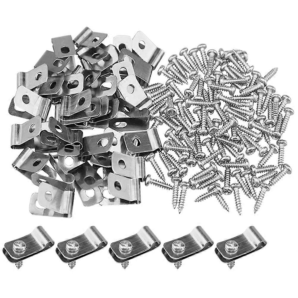 Heavy Duty Wire Fence Clamps 200 Sets with Screws for Secure Fencing Installation and Enclosures