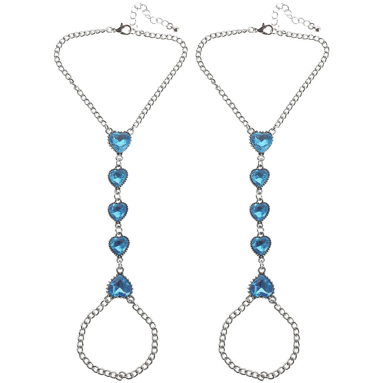 Ocean Toe Anklet with Rhinestones Elegant Foot Chain Jewelry for Women, Lightweight and Comfortable Beach Accessory for Summer and Special Occasions