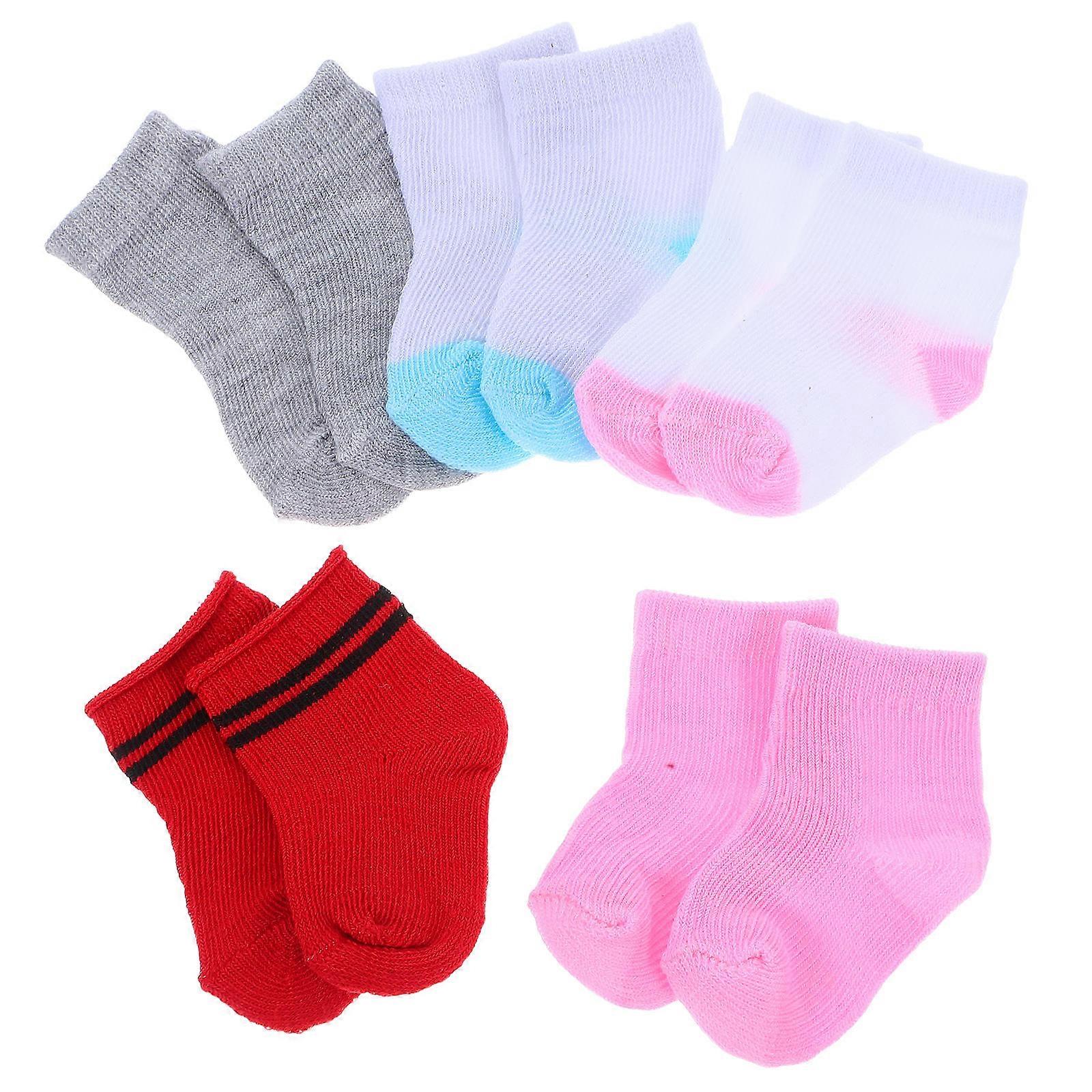 Multicolor Tiny Socks For 18 Inch Doll Enhance Appearance Elegant Design Comfortable Action Figure Accessories 5 Pairs