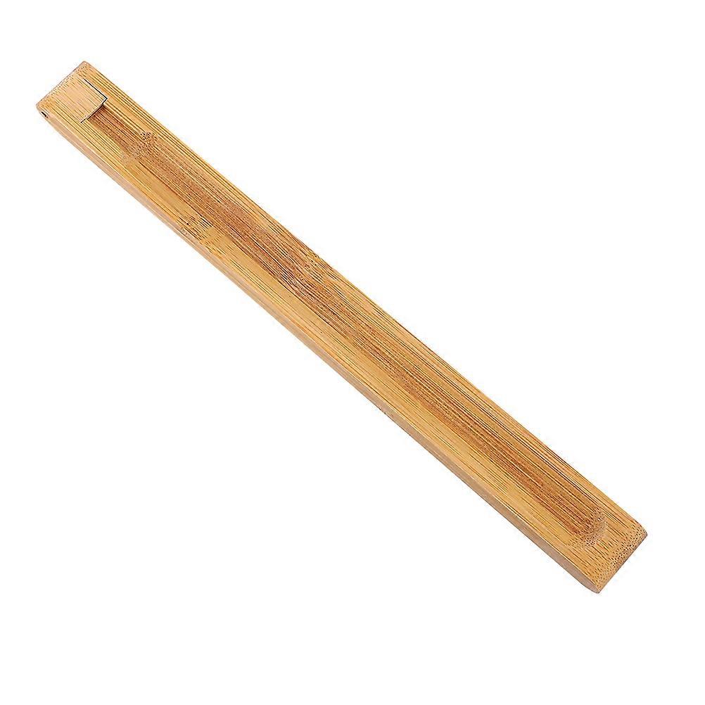 Bamboo Incense Holder Rectangular Shape Design for Sticks Indoor Use Meditation Yoga 1Set