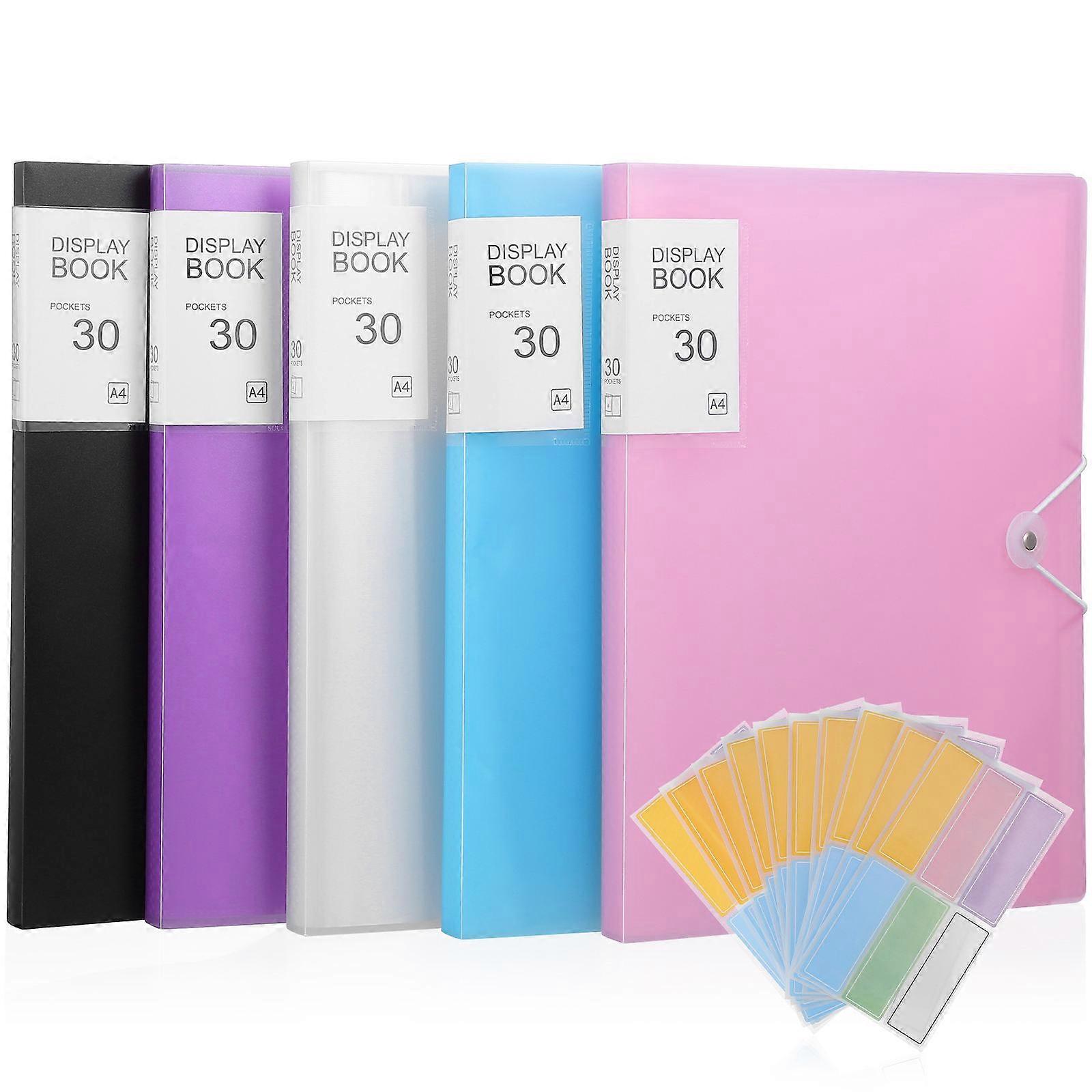 Plastic Binder Sleeves Presentation Binders Versatile Rectangular 5Pcs