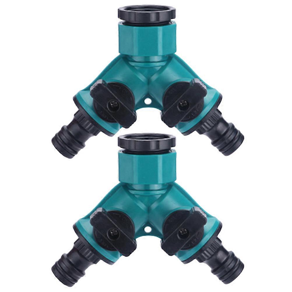 Adjustable Garden Hose Splitter Y Type Connector Quick Connect Adapter for Outdoor Watering, Irrigation, Car Washing and Gardening Use