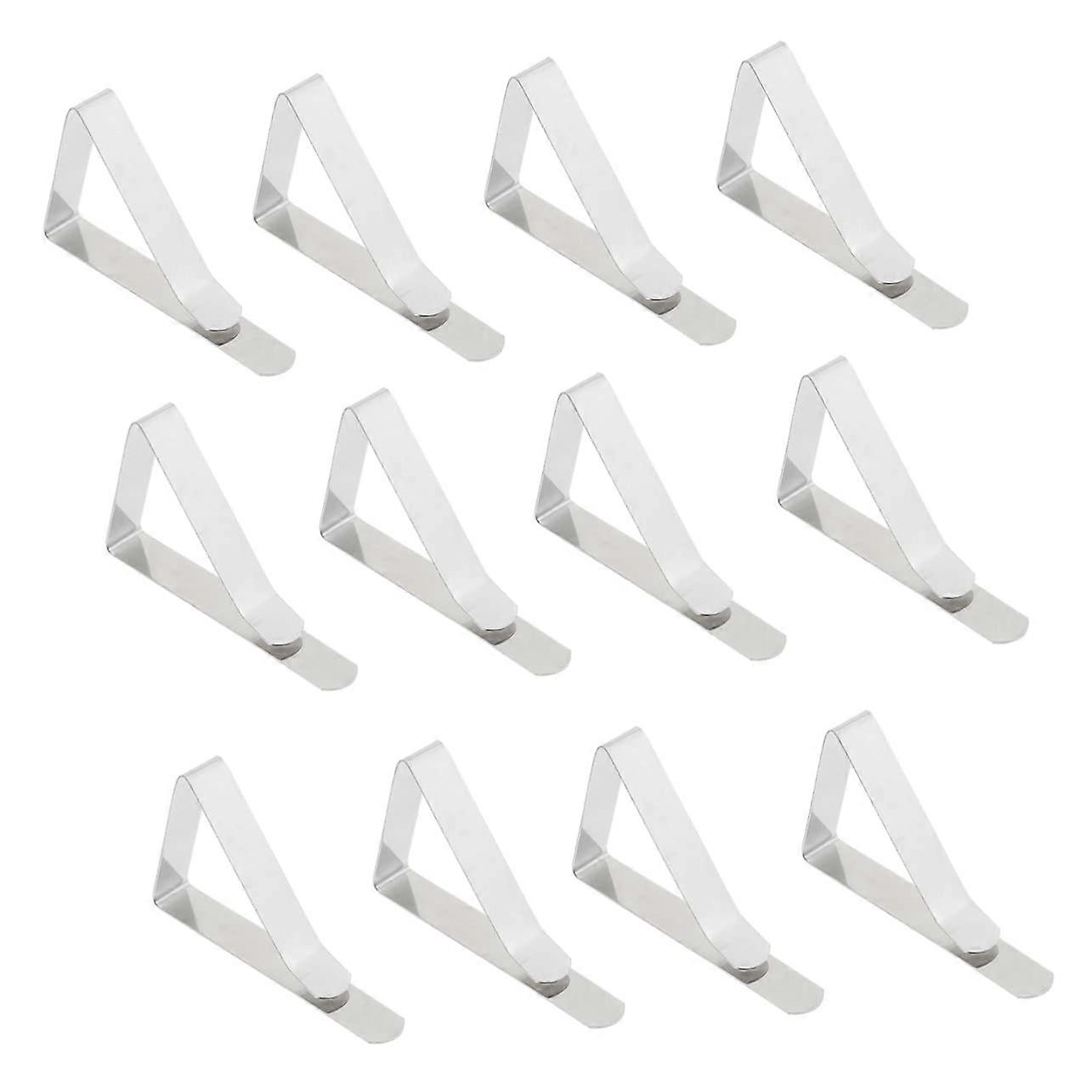 Adjustable Tablecloth Clamps 12-Piece Stainless Steel Windproof For Tables