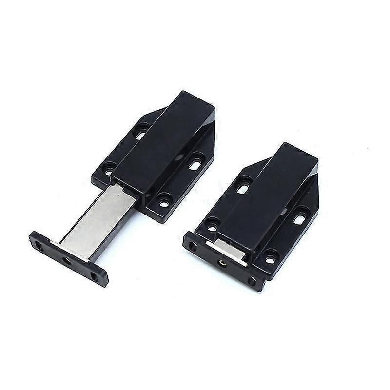 4 Pcs Magnetic Push Latch for Cabinet, Drawer, Black