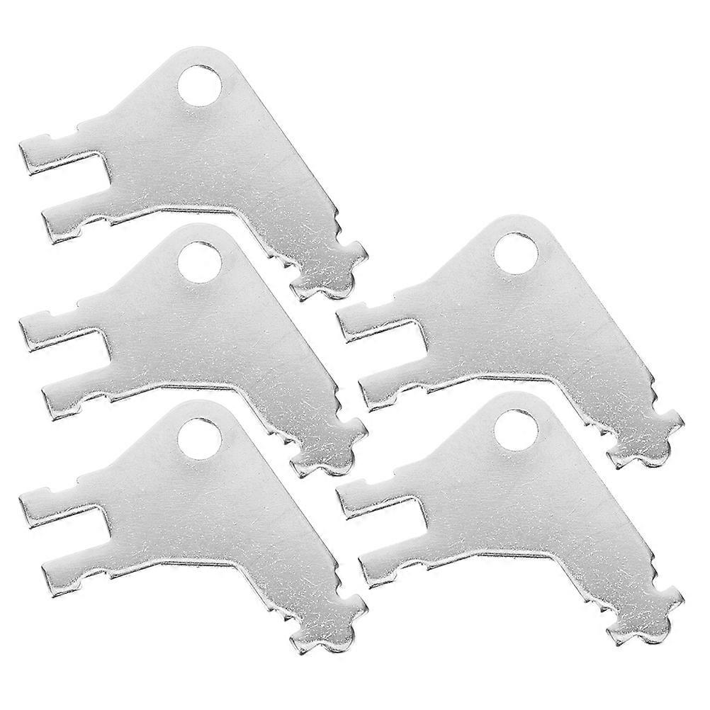 Tissue Key Toilet Paper Dispenser Key Maintenance Staff Schools 3.90X3.00X0.10CM Silver 5Pcs
