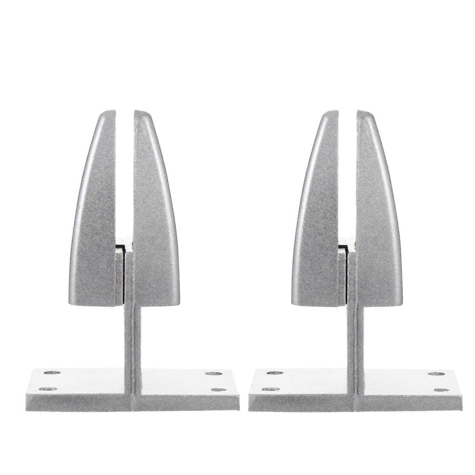 Clamp-On Desk Partition T-Type Vertical Screen Partition Clamps Office Desktop Glass Baffle Clips Silver 3.7X2.1X1.7in 2Pcs