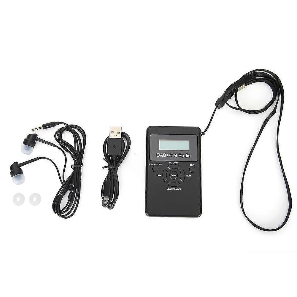 Portable Handheld DAB+ DAB Digital FM Radio with Rechargeable Replaceable Battery