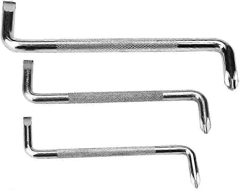 3 PCS Screwdriver Set, Chrome Vanadium Steel Double Head Z Shape Right Angle Screwdriver