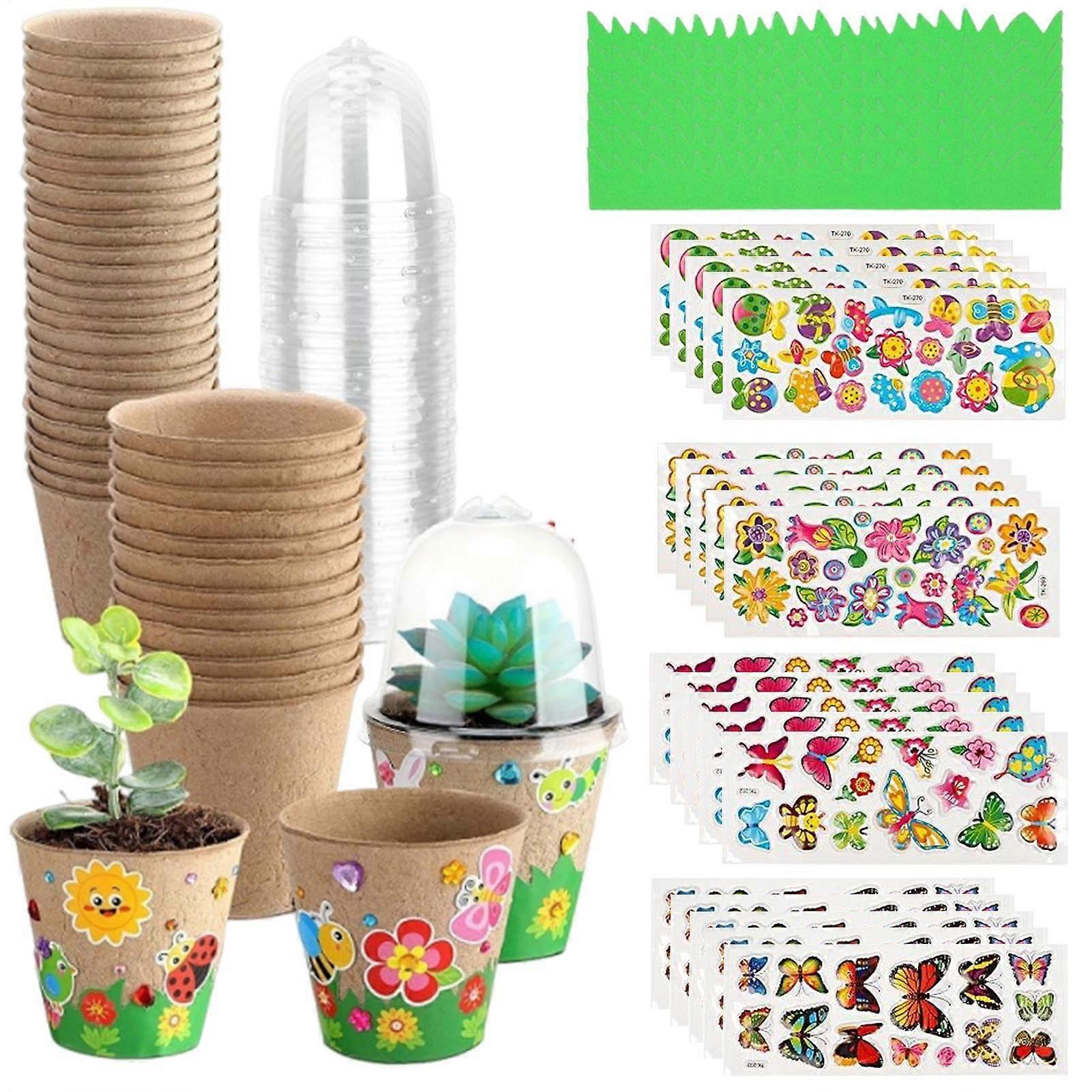 Handcrafted garden craft set with 20 sheets of stickers