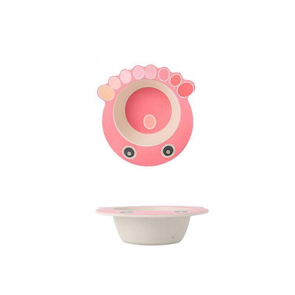 Kid Bowls Scratch Resistant Fiber Tableware Stain Resistant Anti Dust Childrens Complementary Food Bowl Watermelon Red Outdoor Activity
