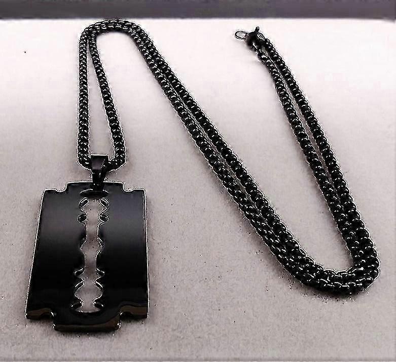 Gothic Blade Razor Pendant Necklaces