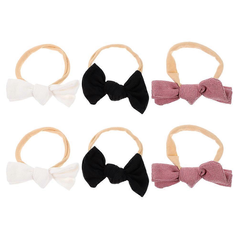 Bow Headbands For Baby Girls Toddler Headbands Party And Photography Use Assorted Color 6Pcs