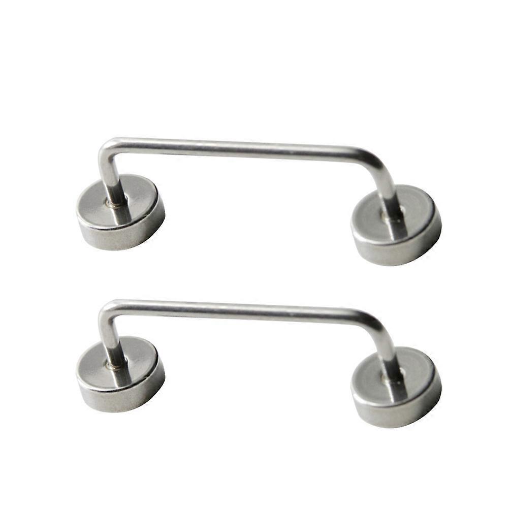 Collarbone Body Piercing Ring Studs Silver Round Cake Style Body Art Enthusiasts 2Pcs