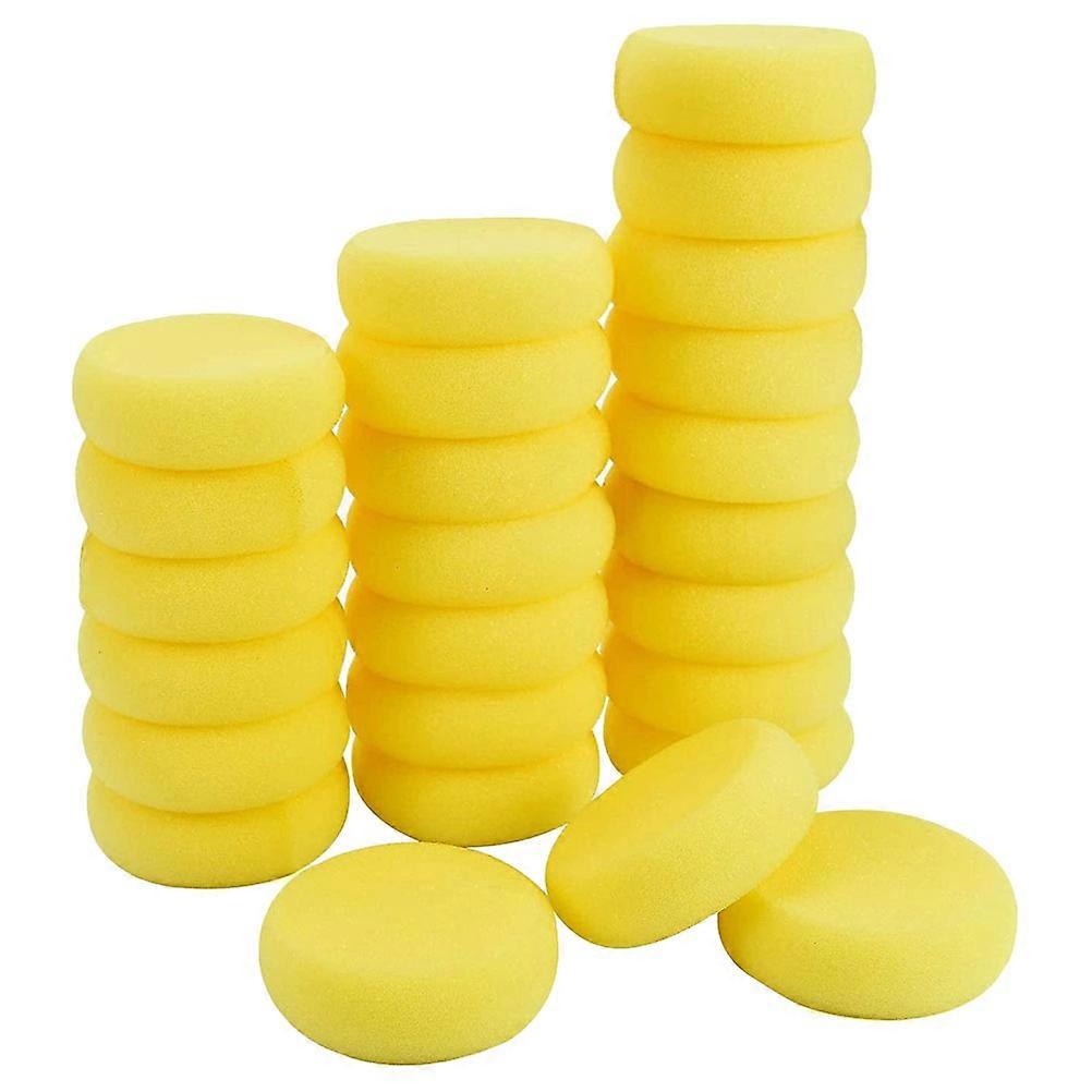 Water Absorption Sponges Painting Sponge Art Supplies Household Use Yellow 7.00X7.00X2.00CM Adjust Brush Humidity 25Pcs