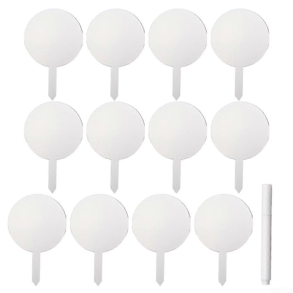 12 pieces acrylic garden marker set perfectly designed for easy identification of various plants