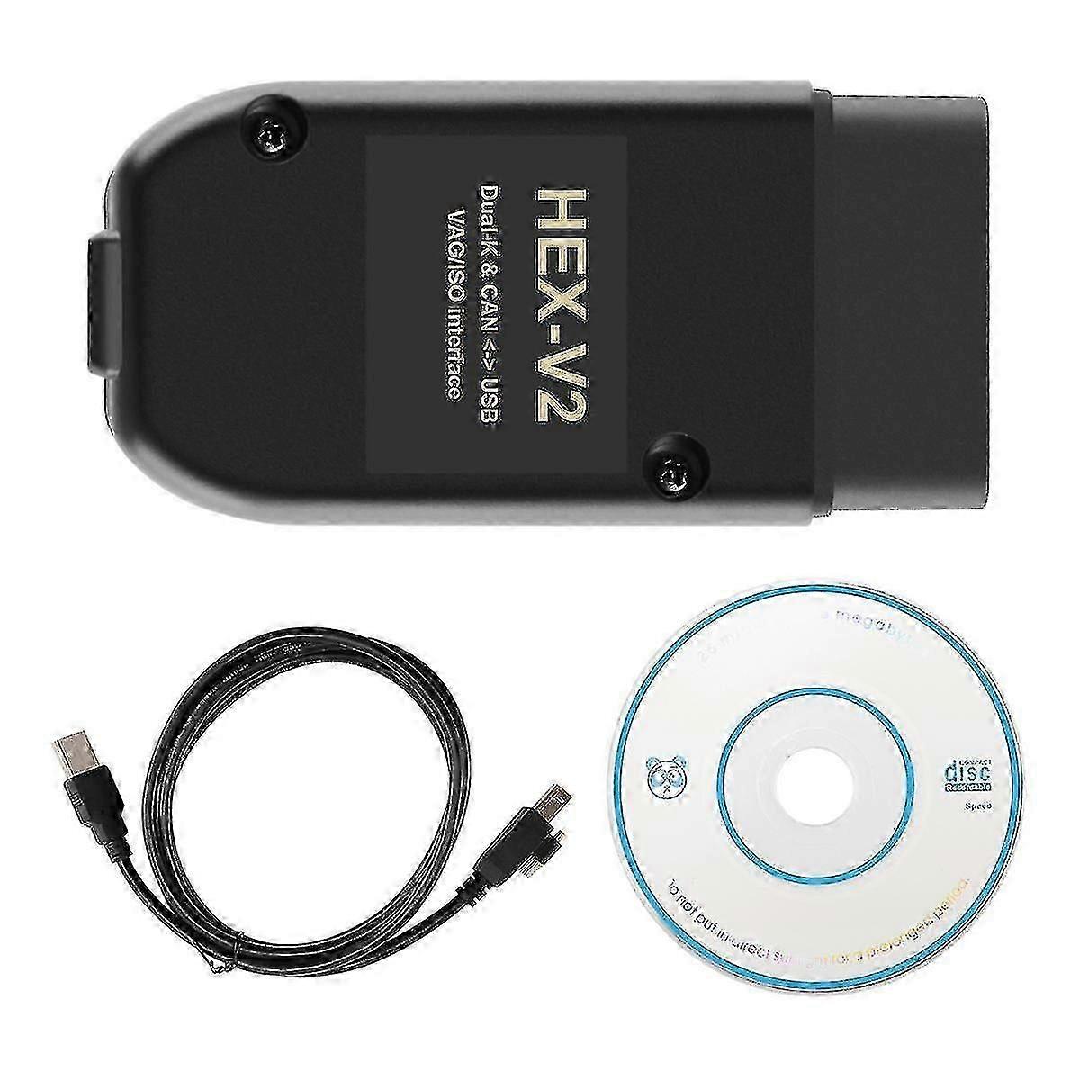 For VAG COM 22.3 OBD2 Scanner HEX V2 USB For Golf A6 Skoda Seat Unlimited VINs ATMEGA162+16V8+FT232RQ
