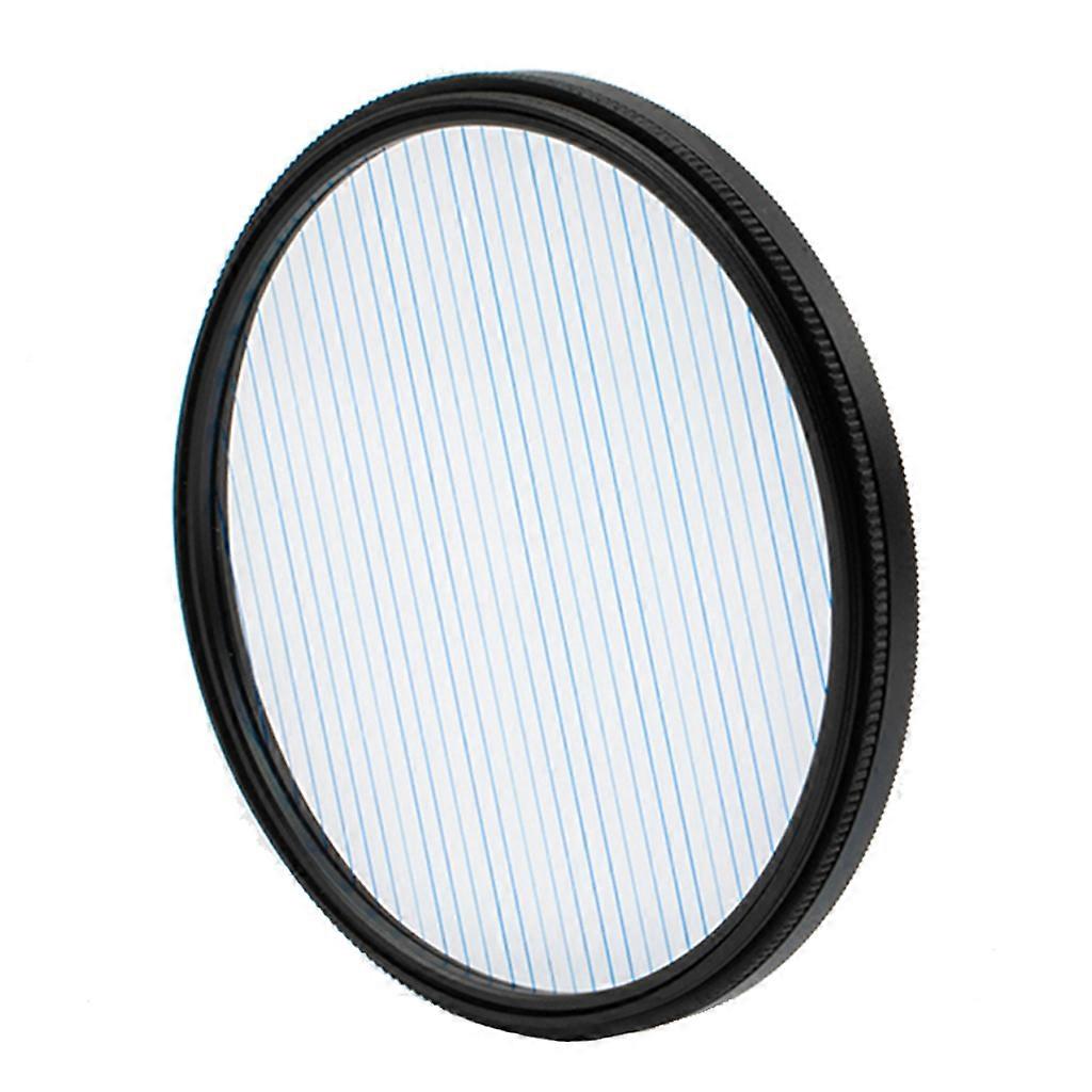 Rainbow/Blue Streak Effect Filter - 77/82mm circular lens brushed flare filter