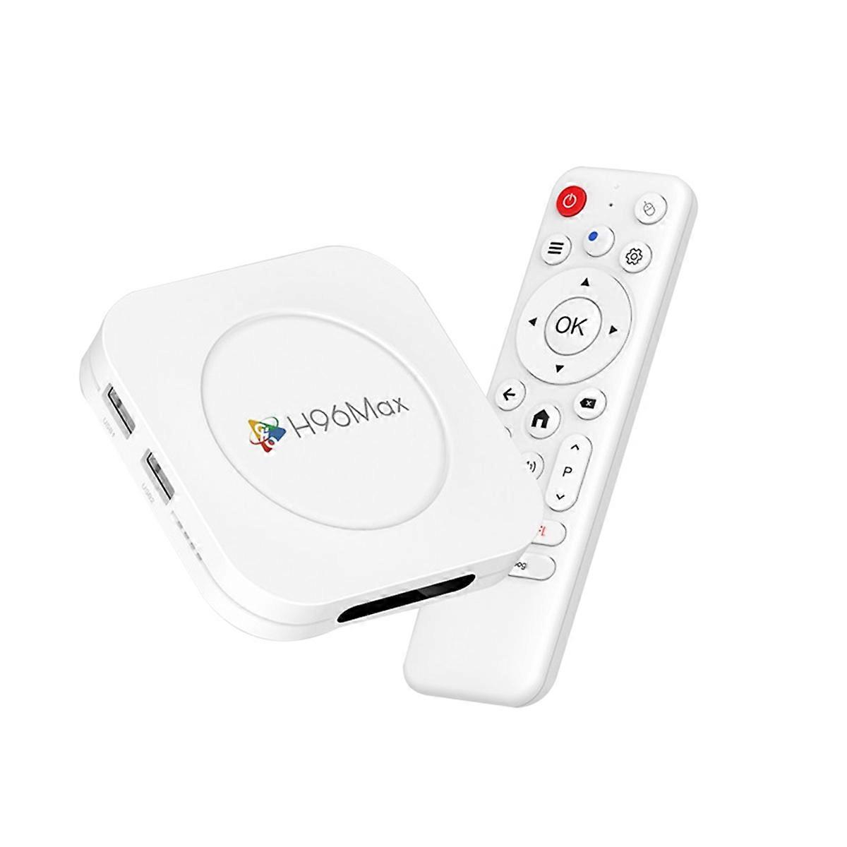 H96 Max M1plus Android 14 AI TV-Box Rockchip RK3528 avec décodage vidéo 8K super résolution 4G 32G LPDDR4 Media Player UK Plug