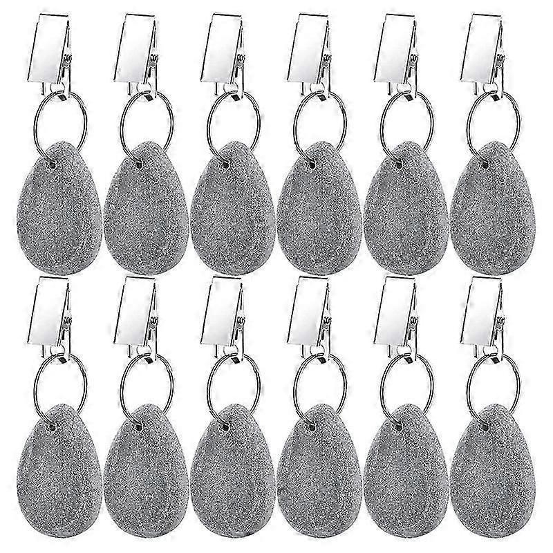12 Pieces Tablecloth Weights Tablecloth Pendant Teardrop Shape Table Cover Weights Stone Table Weigh