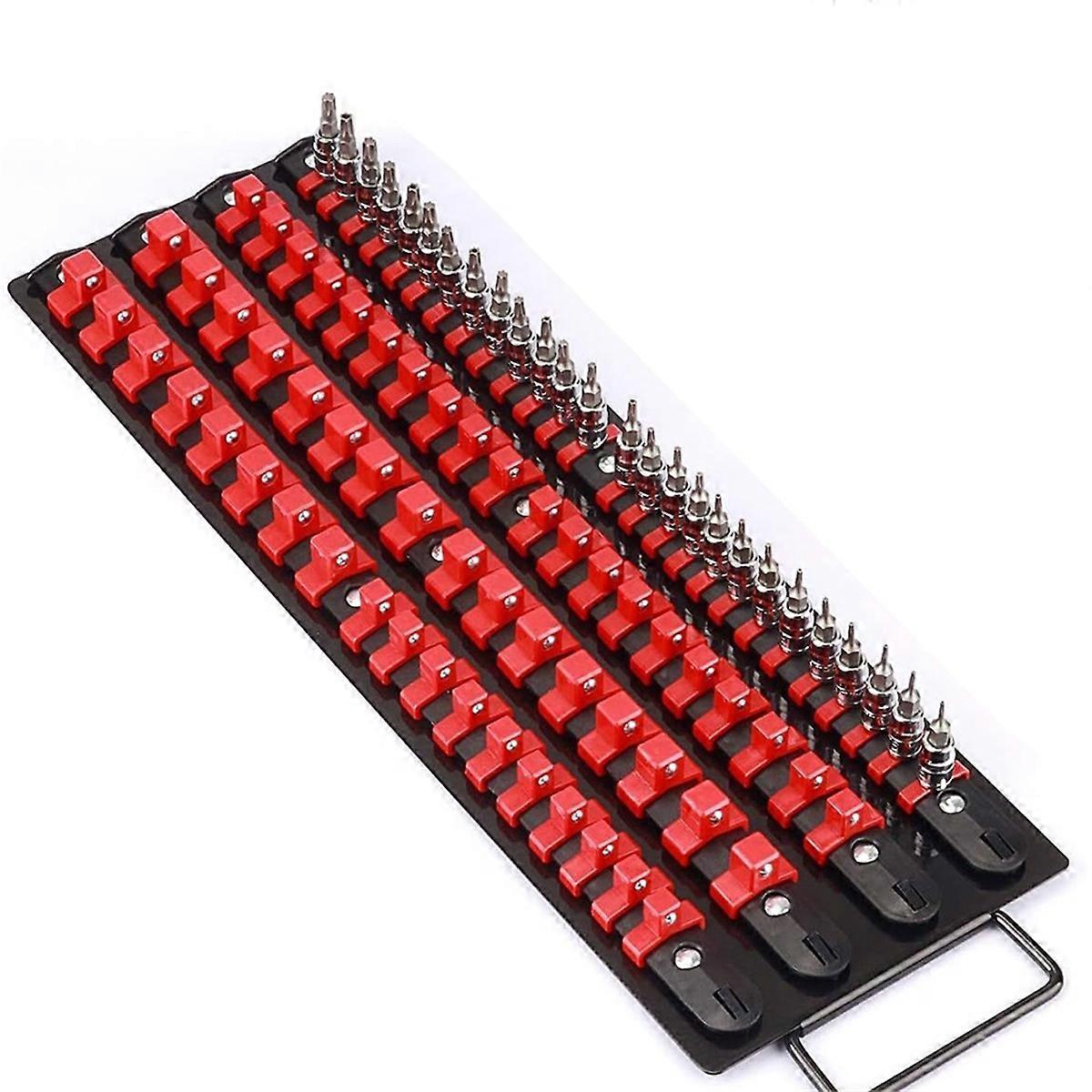 Portable 80Pcs Socket Organizer Tray Rail Rack Socket Holder