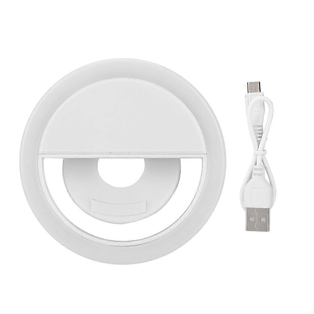 Portable LED Selfie Clip Light USB Charging for iPhone (White)