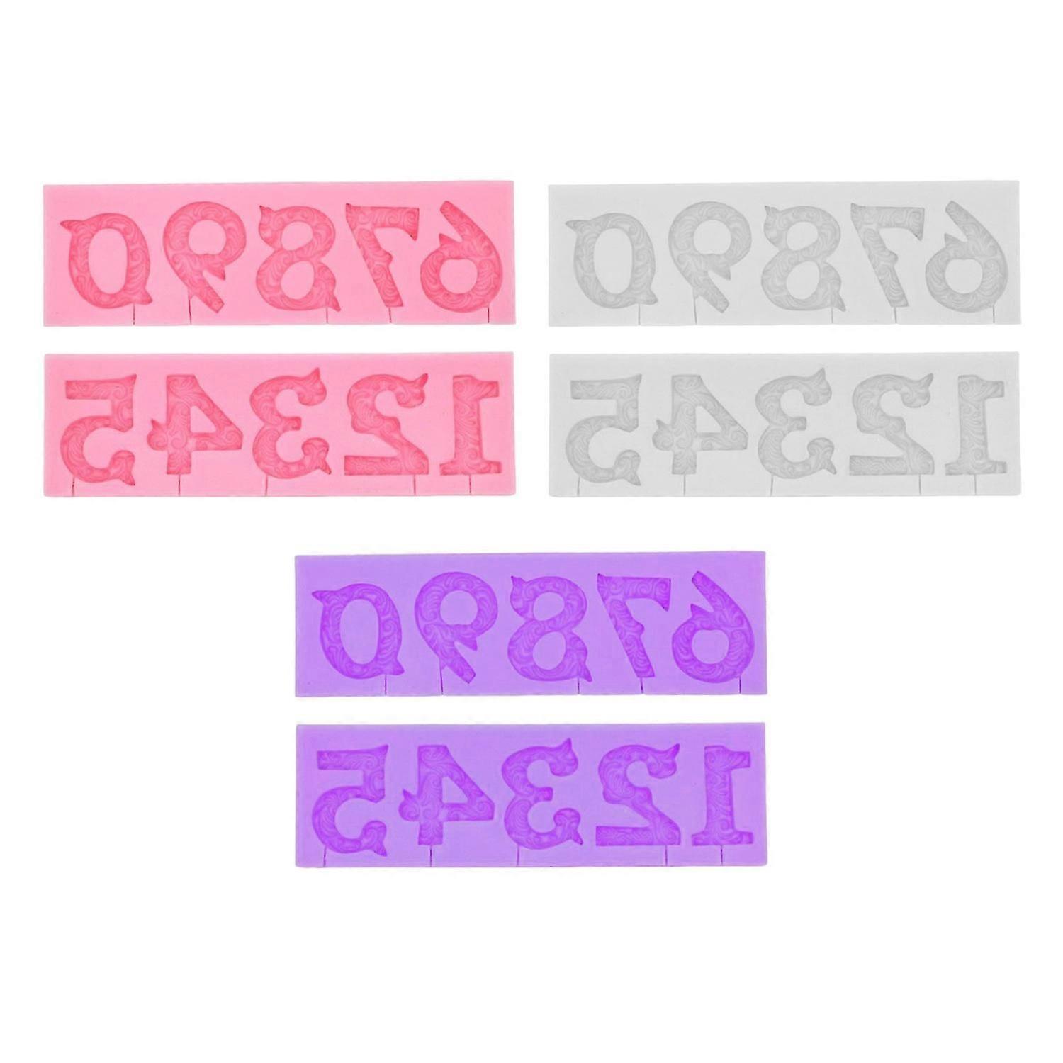 2025 Latest Model Digital Silicone Number Molds Set Food-Grade Temp Range Easy