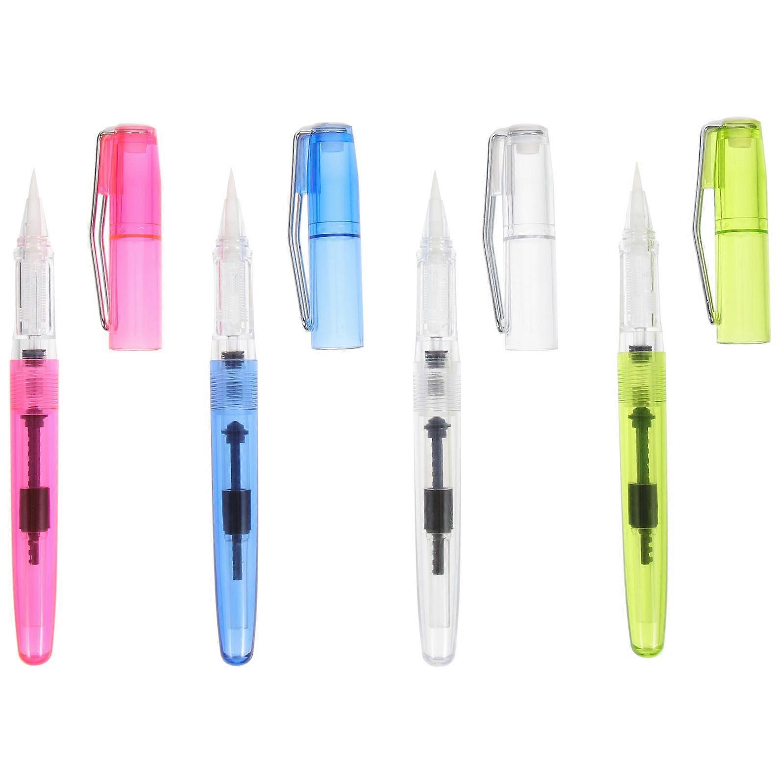 Refillable Watercolor Brush Calligraphy Pens For Beginners Students 14X2X1.3CM 4Set