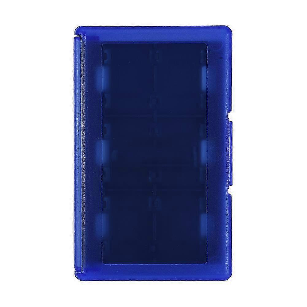 24-in-1 TF Card Box Game Memory Card Case Holder Carrying Storage for Suitable Brand Console Blue