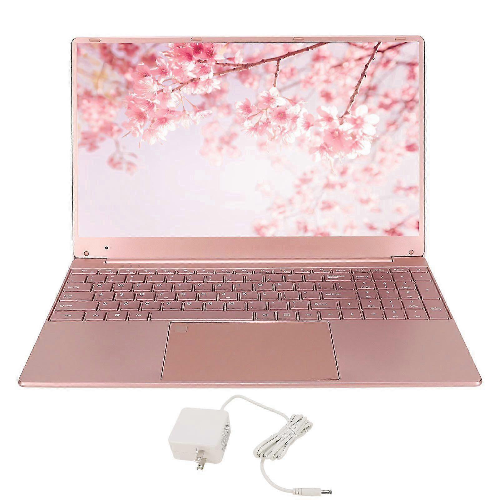 15.6In Laptop For N5095 Cpu Pink Mini Laptop For Win11 With Fingerprint Keypad Backlight Keyboard
