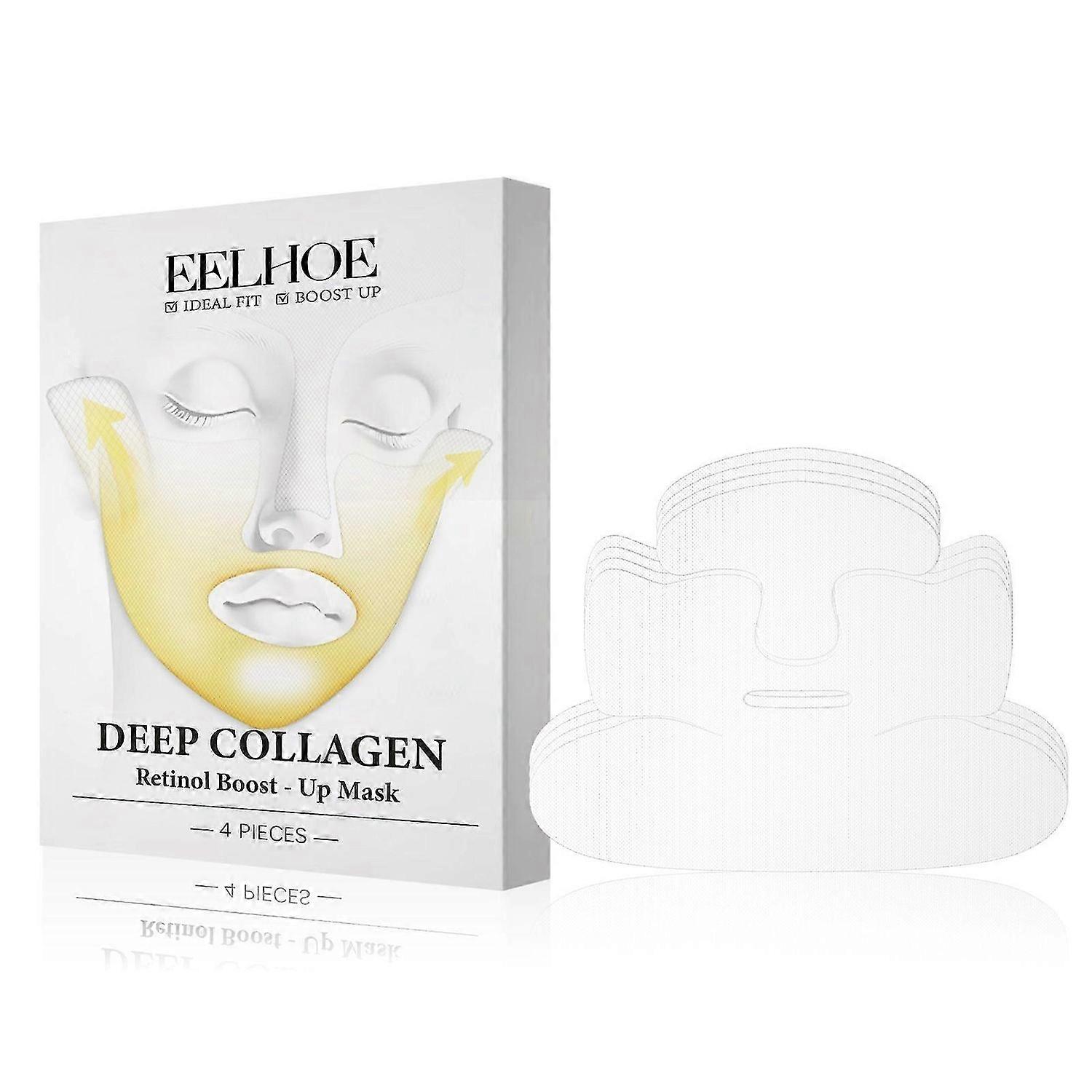 Deep Collagen Retinol Tension Boost Up Mask, Retinol Collagen Lifting Mask, Face Tightening and Lifting Mask for V-Line, Smile Line & Forehead Wrinkle
