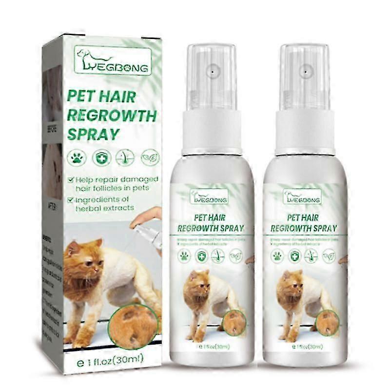 2x traitements contre la perte de poils de chien pour chiens Les chats utilisent sur le corps Favorise la croissance des poils