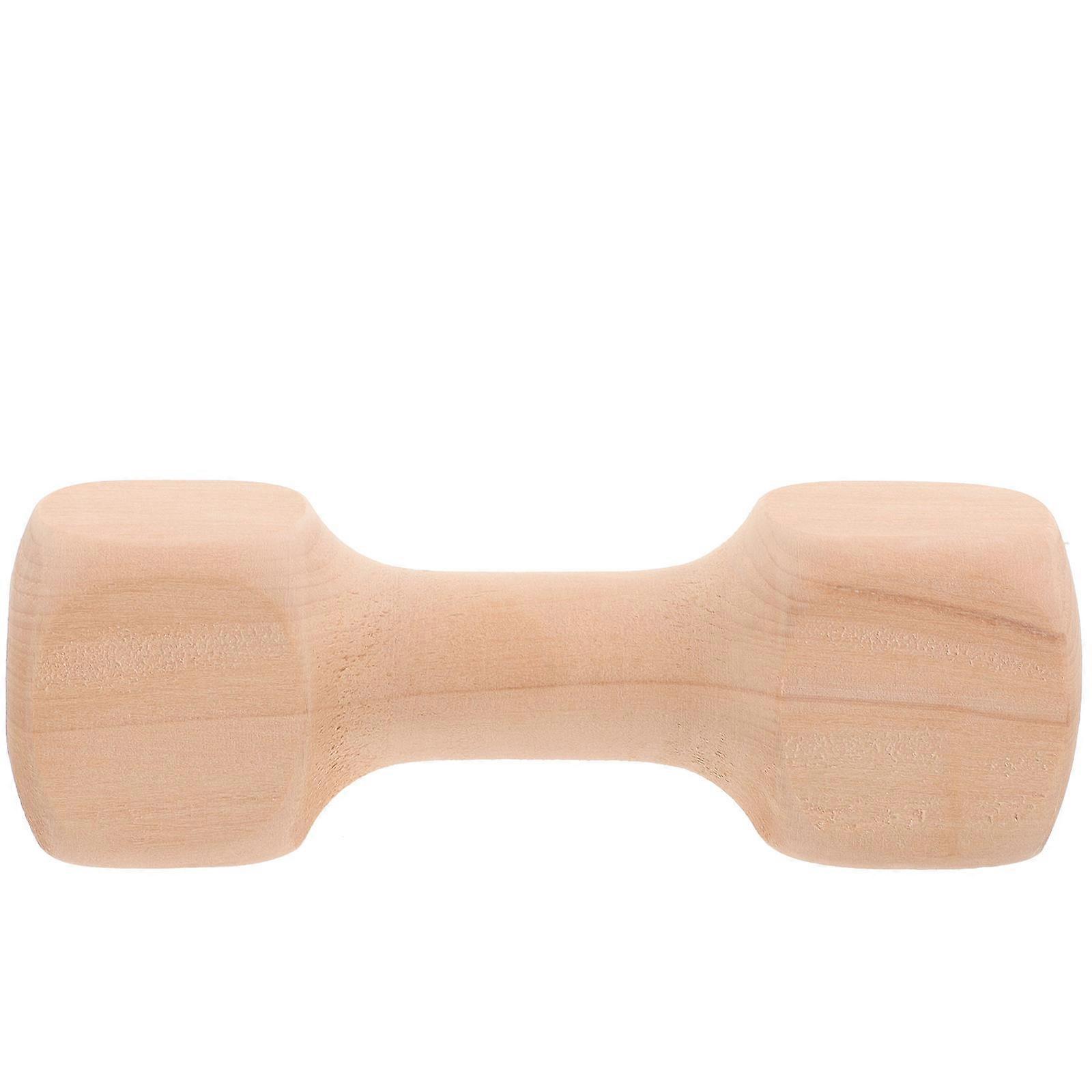 Wooden Dumbbells For Dog Training Molar Toy Dumbbell Shaped For Emotion Relief 1Pack