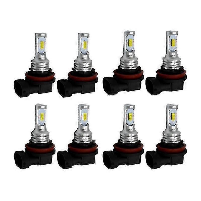 8pcs H11 LED Fog Light Bulb Newest Version 3570 CSP-Chips LED Fog Lamp Bulbs White 6000K