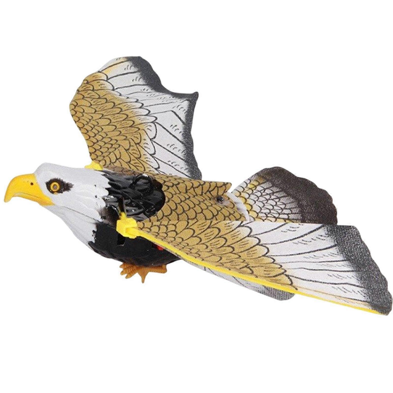 Hawk Electric Flying Bird Toy with Automatic Hanging Wire for Indoor Ceiling Use, 24-Inch Colorful Design