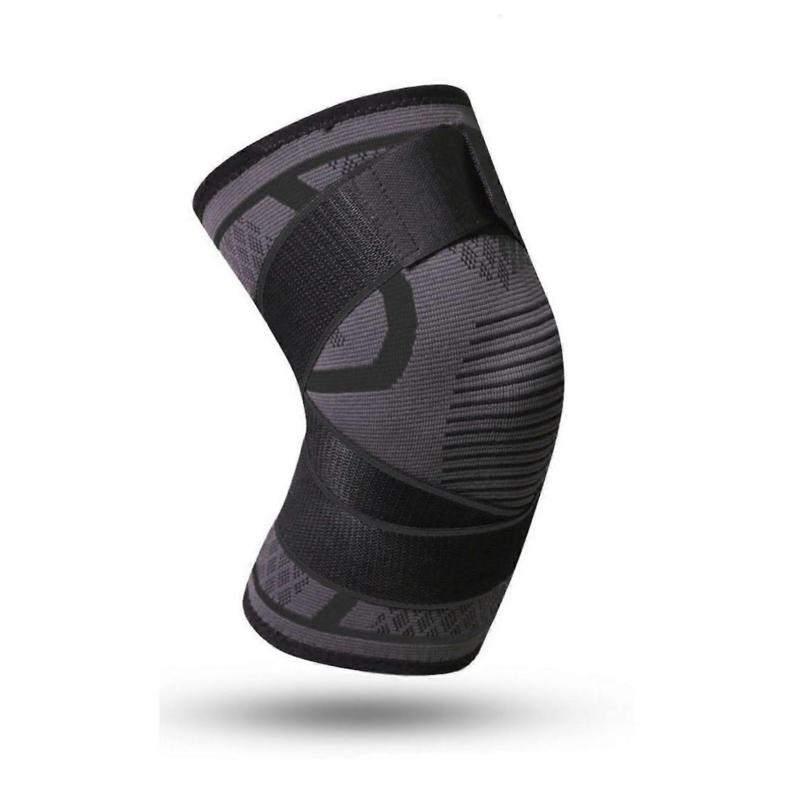 Knee Pads 1-Piece, Dual-Use, Detachable Knee Support With Suspender Straps, For Training Fitness Running, Black XXL