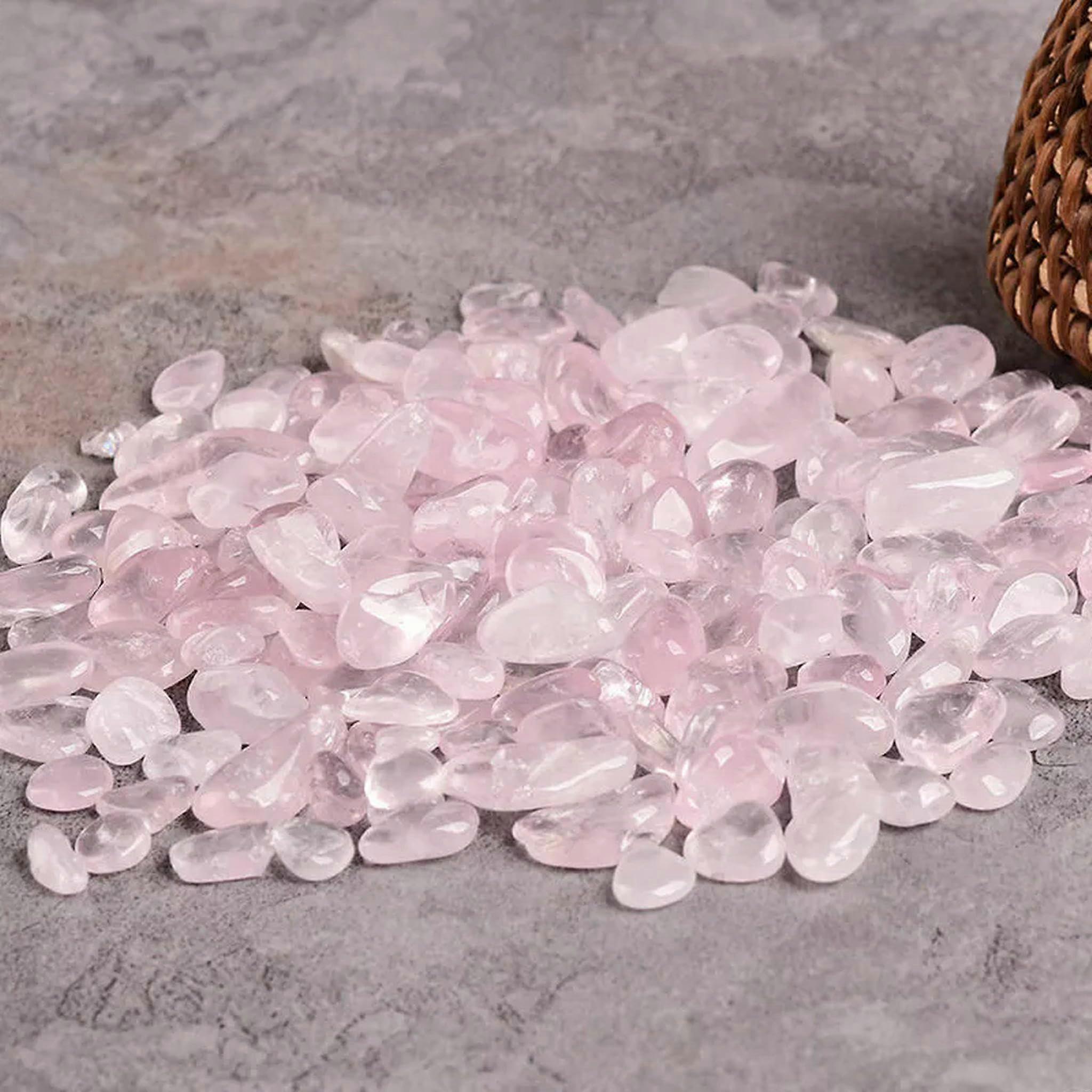 500g Natural Pink Rose Quartz Split Stone Crystal Raw Stone Sample Lot