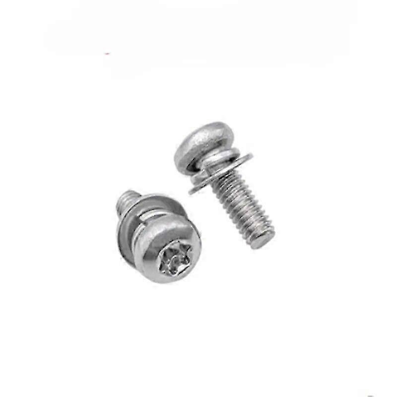 10-50pcs Six-Lobe Torx Pan Head Screws with Washers for Various Sizes M3 M4 M5 M6 M8